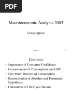 Macroeconomic Analysis 2003: Consumption