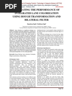 Evaluating The Performance of Integrated Lane Colorization Using Hough Transformation and Bilateral Filter