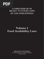 Compendium of Right To Food Laws in The Philippines - Volume I: Food Availability Laws