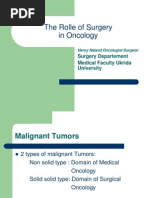 The Rolle of Surgery in Oncology: Surgery Departement Medical Faculty Ukrida University