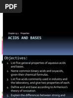 Acids and Bases: Chapter 15.1 Properties