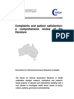 Literature Review Patient Satisfaction and Complaints