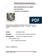 Informe de Biohuerto Urbano