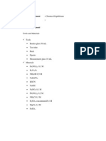 Chemical Equilibrium Report