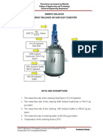 Energy Balance Energy Balance On Saw Dust Digester