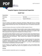 Hospital Hygiene Audit Tool 24 Jun 10 PDF