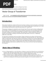 Vector Group of Transformer - Electrical Notes & Articles