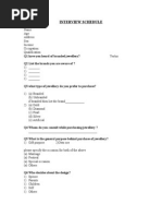 Interview Schedule