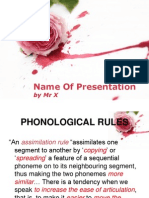 Session 5 - Phonological Rules 