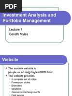 Investment Analysis and Portfolio Management: Gareth Myles