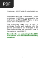 Master's Thesis Guidelines 2014