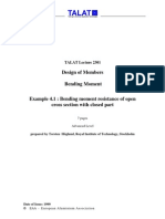 TALAT Lecture 2301: Design of Members Example 4.1: Bending Moment Resistance of Open Cross Section With Closed Part