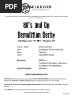 80's and Up Demolition Derby