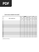 Waste and 5S Observation Sheet