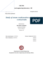 Study of Steam Condensation On A Single Vertical Tube