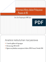 Aplikasi Sistem Informasi Klinis Dalam Pelayanan Pasien Di RS