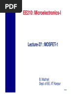 Microelectronics - MOSFET Lecture - IIT Kanpur