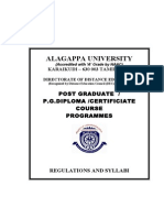 Alagappa University: Post Graduate / P.G.Diploma /certificiate Course Programmes