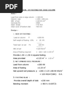 Design of Footing For Edge Column
