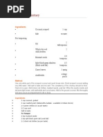 Coconut Chutney: Ingredients