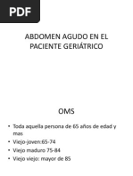 Abdomen Agudo en El Paciente Geriátrico