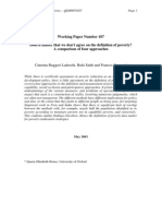 Working Paper Number 107 Does It Matter That We Don't Agree On The Definition of Poverty? A Comparison of Four Approaches