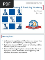 2608 SAP Planning and Scheduling Workshop