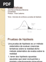 Intervalos de Confianza y Pruebas de Hipotesisi