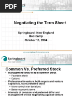 Negotiating The Term Sheet