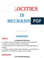  Velocity in Mechanisms