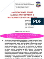 Clase Participativa y Evaluación