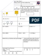 Tenambit PS Maths Assessment Year 6 Term 3