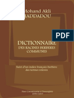 Dictionnaire Des Racines Berbères Communes - Mohand Akli Haddadou