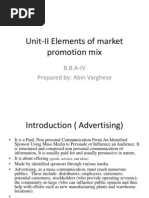 Unit-II Elements of Market Promotion Mix