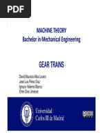 Machine Theory Bachelor in Mechanical Engineering: Gear Trains