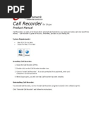 Call Recorder Manual From Ecomm