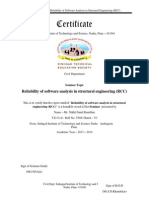 Certificate: Reliability of Software Analysis in Structural Engineering (RCC)