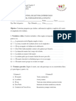 CONTROL DE LECTURA DIFERENCIADO El Cumpleaños de La Infanta