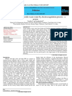 Decolourisation of Textile Waste Water by Electrocoagulation Process - A Review