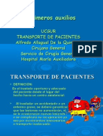 Transporte de Pacientes en Primeros Auxilios