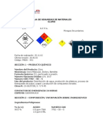 Hoja de Seguridad de Materiales de Cloro PDF