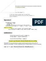 Una Aplicación de Consola en C# Inicio