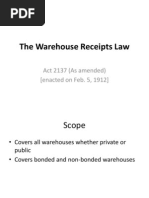 The Warehouse Receipts Law