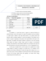 EX. NO: 1 Inverting, Non-Inverting Amplifiers and Differential Amplifier Date