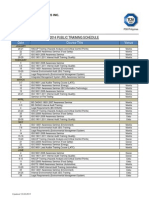 Brochure For Training Courses Schedule