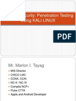 Network Security-Penetration Testing Using Kali Linux