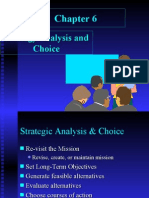 Strategy Analysis and Choice