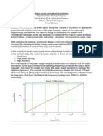 Planar Versus Conventional Transformer: Power VS Frequency