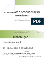 Aula Compostos de Coordenação