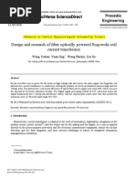 Design and Research of Fiber Optically Powered Rogowski Coil Current Transformer